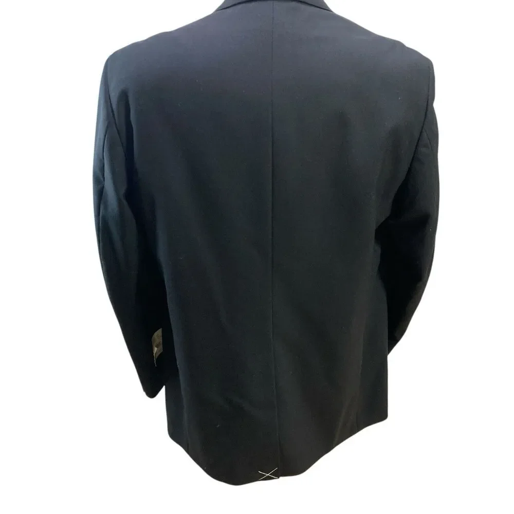 NWT Wall Street Collection Blazer‎ Jacket 44L  Wool Blend Teflon Coated DuPont